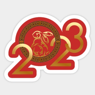 2023 Chinese New Year Yin Yan Year of The Rabbit Zodiac Sticker